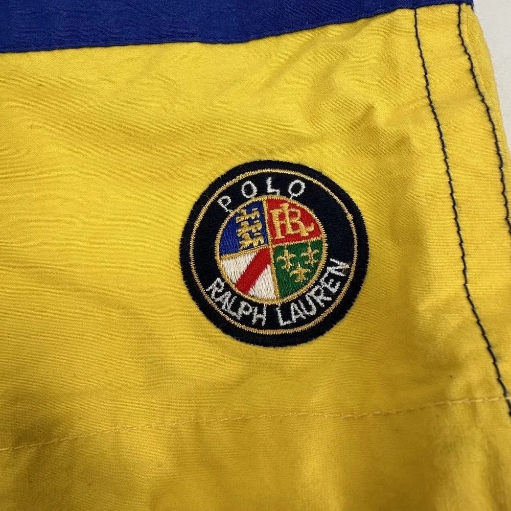 Polo‎ Ralph Lauren Cookie Shorts Trunks Mens L Blue Yellow Striped Sailing